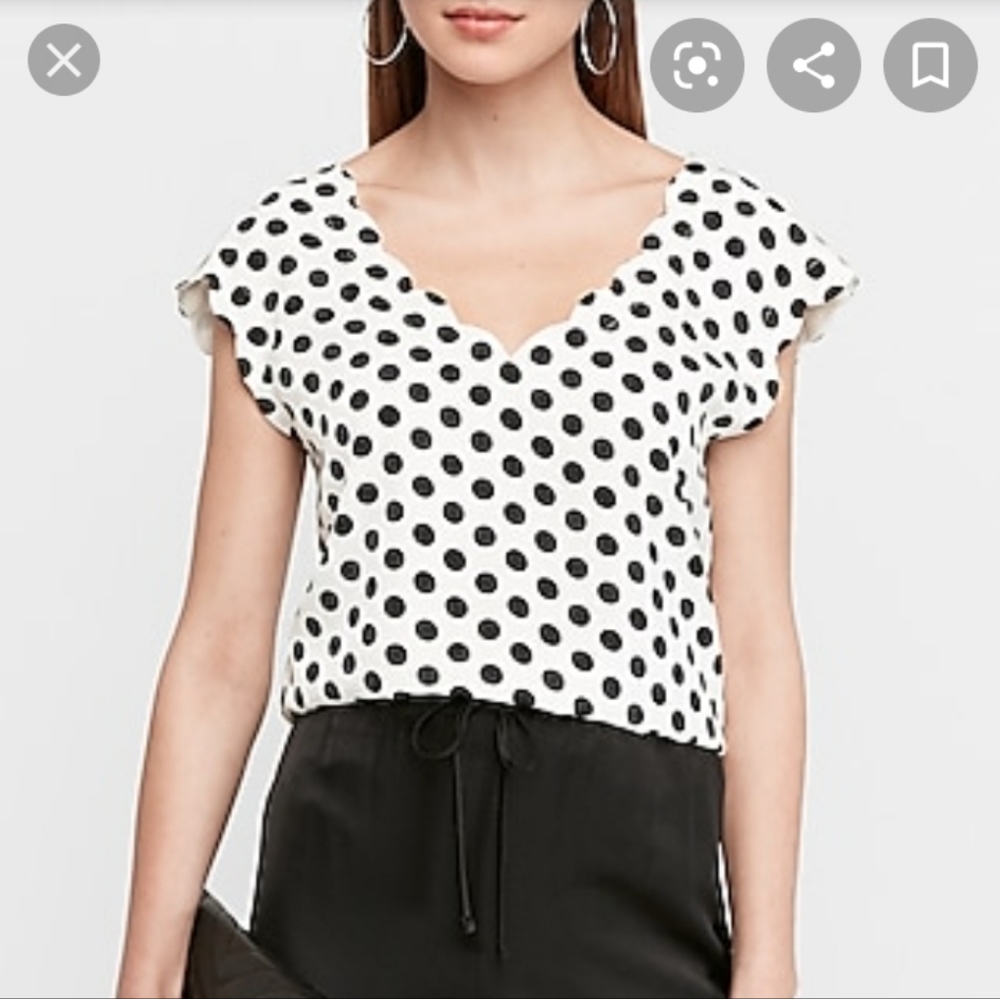Express Scalloped Blouse